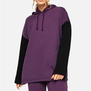 Outdoor Voices XS/S Cotton Terry Oversized Hoodie in Black/Kalamata